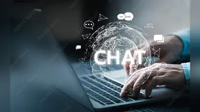 System Artificial intelligence chatgpt , Businessman using Laptop or Smartphone with Chat Bot AI , Technology smart robot Ai Chat application software , robot application Chat GPT