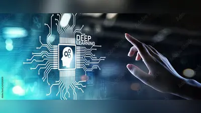 Deep Machine learning Artificial intelligence AI technology concept on virtual screen.
