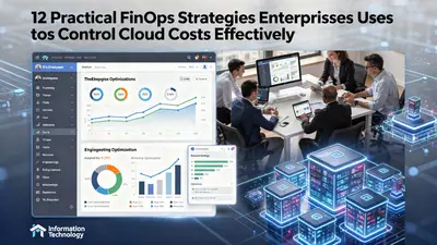 Enterprise teams applying FinOps strategies to monitor, optimize, and govern cloud spending effectively.