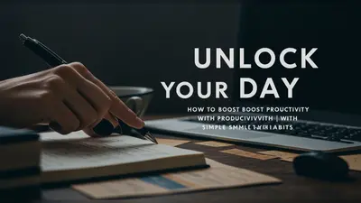 Unlock Your Day How to Boost Productivity with Simple Daily Habits