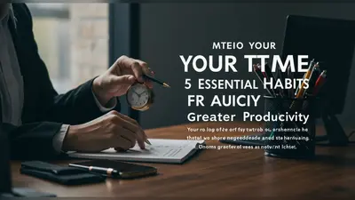 Master Your Time 5 Essential Habits for Greater Productivity and Daily Success