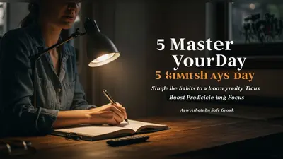 Master Your Day 5 Simple Habits to Boost Productivity and Focus