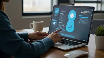 Boost your daily productivity with AI assistants. This image shows how smart AI tools streamline tasks, enhance efficiency, and create a more productive work environment.