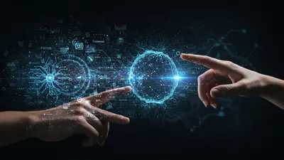 Guide to 6 key principles for developing ethical AI agents responsibly. This image symbolizes the balance between technological advancement and moral integrity in AI, emphasizing fairness and transparency.