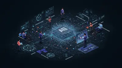 Abstract representation of the core principles guiding the responsible and ethical development of AI agents.
