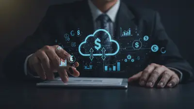 A concise and engaging description of ‘Learn FinOps Cloud Strategy How to Optimize Cloud Spending’ that summarizes its core idea in a visually compelling way, representing smart financial management for cloud resources.