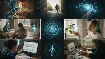 Visualizing the future where agentic AI seamlessly integrates into and transforms everyday life.