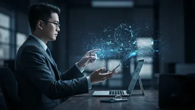Dynamic visualization of autonomous AI agents working seamlessly in various scenarios, symbolizing increased productivity and efficiency across diverse tasks.