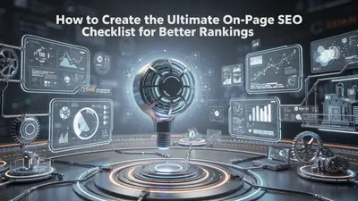A visually engaging representation of crafting an efficient on-page SEO checklist to improve search rankings.