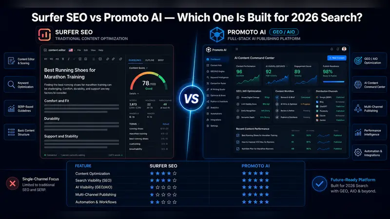 Surfer SEO vs Promoto AI: Why Content Teams Are Rethinking Their SEO Stack in 2026