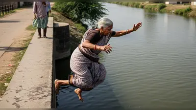 77 साल की ‘रॉकिंग दादी’ ने डुबकी लगाकर लिखी नई कहानी, 15 फीट गहरी नहर से बेखौफ छलांग, दो जानें भी बचाईं