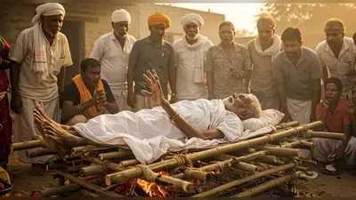 जिंदा बुजुर्ग को मृत घोषित: हरियाणा में अंतिम संस्कार की तैयारी के बीच चमत्कार, अर्थी पर आई साँस!