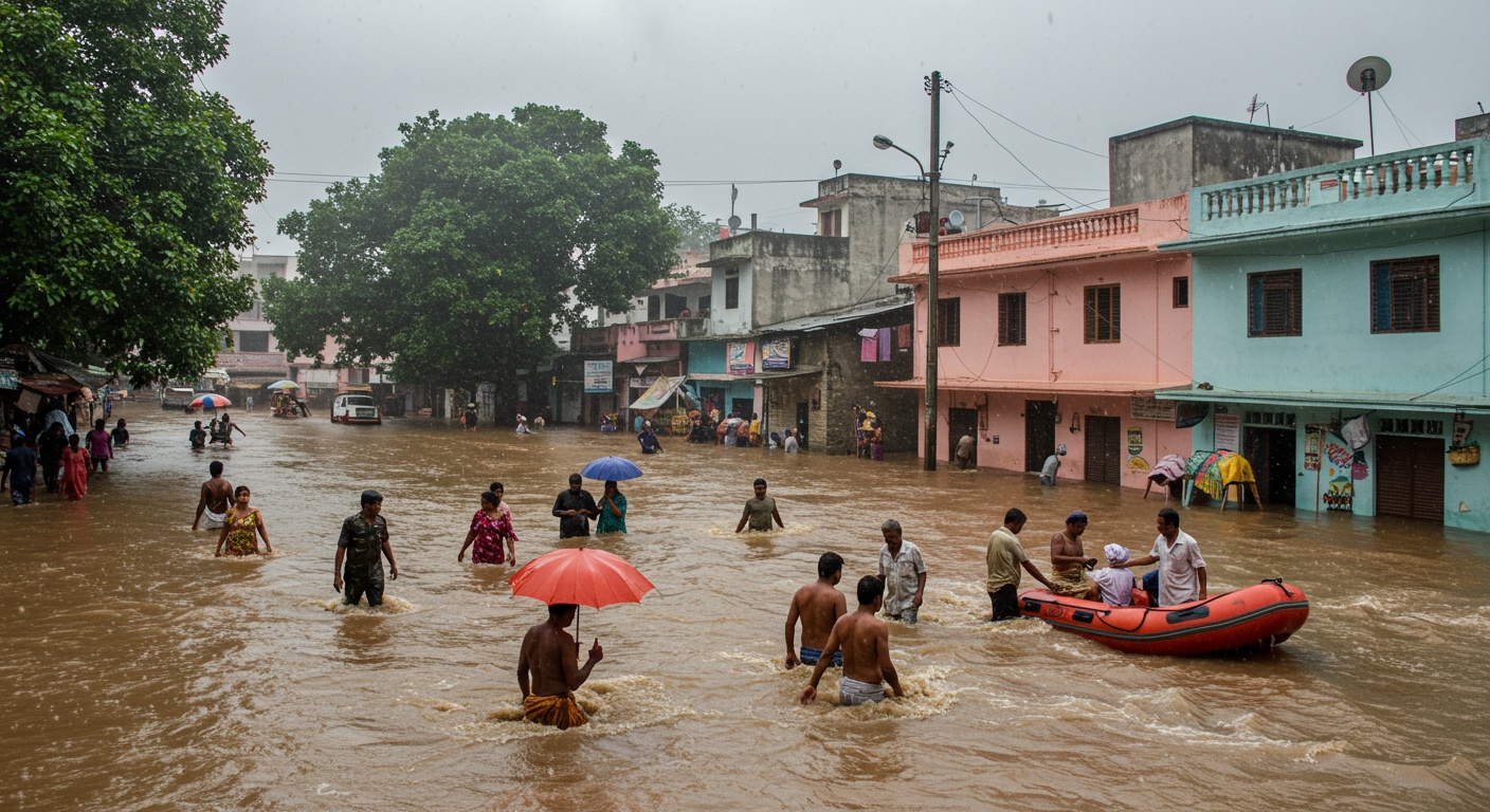 देश के अलग-अलग हिस्सों में भारी बारिश और बाढ़ का आम जनजीवन पर गहरा असर