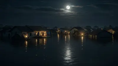 पानी में डूबा ‘जिंदा’ गांव: सैकड़ों बीघा तालाब में समाया, 5 हजार लोग खौफ में रातें जागकर काट रहे हैं
