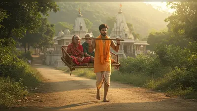 कलयुग के श्रवण कुमार ने माता-पिता को कांवड़ पर बिठाकर 20 किलोमीटर ढोया, कोटेश्वर धाम पहुंचे!