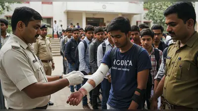परीक्षा केंद्र पर हुई हद से ज़्यादा सख़्ती: फ्रैक्चर की पट्‌टी भी खुलवाई, दूसरे दिन का एग्जाम 10 बजे से शुरू