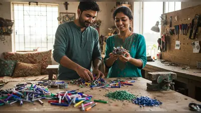 दिल्ली के दंपति ने प्लास्टिक पेन कचरे को दिया नया जीवन, पर्यावरण संरक्षण में स्थापित की मिसाल