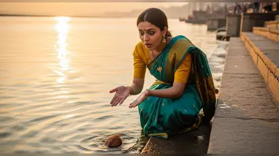 गंगा किनारे नारियल चढ़ा रही थी लड़की, पलक झपकते ही हुआ ‘अजब खेल’, वीडियो हुआ वायरल!