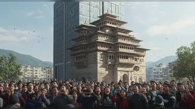 शहर की ऊंची बिल्डिंग पर प्रोफेसर ने बनाया ‘पहाड़ी महल’, लोग देखकर दंग रह गए!