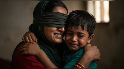 आंखों पर पट्टी बांधकर मां ने छूकर पहचाना अपना लाल, ममता देख रो पड़ा बच्चा!