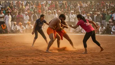 नाग पंचमी पर कुश्ती दंगल का बोलबाला: यूपी के अखाड़ों में पहलवानों ने दिखाया दम, महिला पहलवानों ने भी बढ़ाया मान