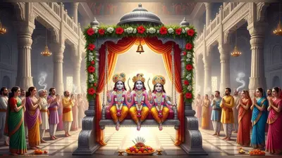 सावन की धूम अयोध्या में: रामलला अपने भाइयों संग चांदी के झूले पर, नया रूप देख मंत्रमुग्ध हुए भक्त