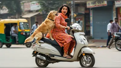 महिला स्कूटी पर ले जा रही थी डॉगी, फिर जो हुआ… वीडियो देख उड़ जाएंगे आपके होश!