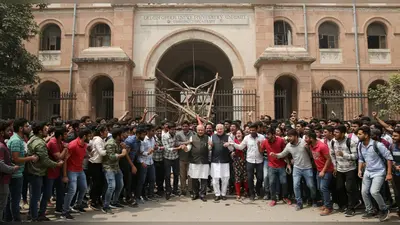 आरएमपीएसयू में छात्रों का भयंकर हंगामा: प्रशासनिक भवन का गेट तोड़ा, कुलपति का घेराव
