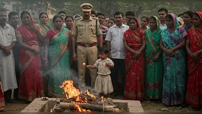 एएसपी की पत्नी फंदे पर लटकी मिली, डेढ़ साल के मासूम ने दी मुखाग्नि; पति के आते ही भड़का लोगों का गुस्सा