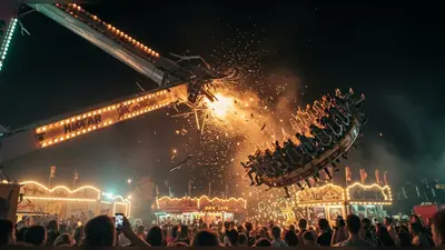 360 डिग्री झूले में भयानक हादसा: तीसरे राउंड में हवा में टूटा झूला, देखें खौफनाक वीडियो