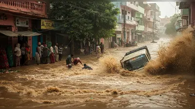आगरा में बाढ़ का विकराल रूप: कैंटर बहा, चार लोग डूबे, दो को सुरक्षित निकाला