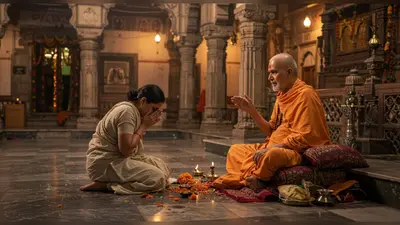 हरियाणवी यूट्यूबर की पत्नी धार्मिक सजा पूरी करने पहुंचीं हरिद्वार:महामंडलेश्वर कैलाशानंद गिरी से मांगी माफी; काली माता का रूप बनाया था