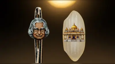 सुई की नोक पर कलाम का चित्र, चावल पर भव्य राम मंदिर: इस नैनो कलाकार का जादू देख दुनिया हैरान!