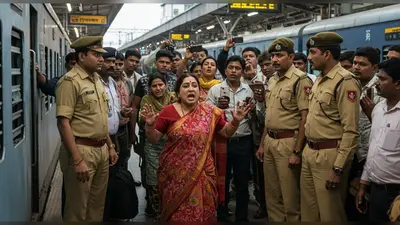 टीटीई को देखते ही महिला का हाई वोल्टेज ड्रामा: आरपीएफ के सामने मचाया बवाल, वीडियो वायरल