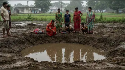 बदायूं में दिल दहला देने वाला हादसा: बारिश के पानी से भरे गड्ढे में डूबे दो सगे भाई, तीसरा किशोर ज़िंदगी और मौत से जूझ रहा