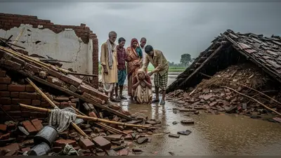 उत्तर प्रदेश में बारिश का कहर: कहीं दीवार गिरी, कहीं कच्ची छत ढही; मासूमों और बुजुर्गों की मौत से कोहराम