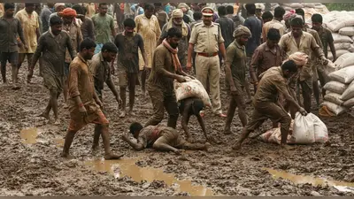 अलीगढ़: यूरिया के लिए बारिश में भीगे, कीचड़ में गिरे किसान; पुलिस की फटकार के बाद मिला खाद, किसानों का हंगामा