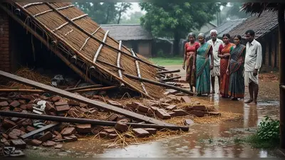 बाराबंकी में बारिश का कहर: कच्ची कोठरी की छत गिरी, युवक की दुखद मौत