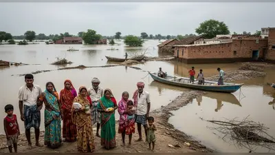 यूपी बाढ़ का कहर: गंगा-यमुना का पानी घटा, पर खाने-पीने का संकट गहराया, नावें भी बेअसर