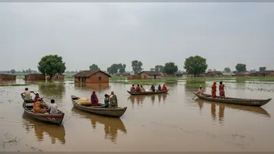 मेरठ: खादर के 10 गांवों में बाढ़ का कहर, आवागमन ठप, हजारों ग्रामीण नाव के भरोसे