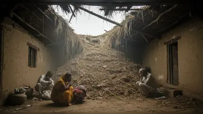 औरैया में हृदय विदारक घटना: कच्ची छत ढहने से दादी और दो मासूम पौत्रियों की मौत, परिवार में मचा कोहराम