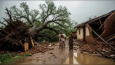 अमेठी में कुदरत का कहर: भीषण तूफान और बारिश से गिरी दीवार-पेड़, दो युवतियों की दर्दनाक मौत