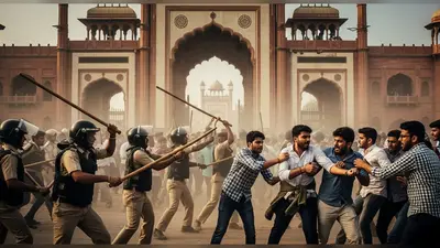एएमयू में फीस वृद्धि पर छात्रों का हंगामा: बाब-ए-सैयद पर लाठीचार्ज, दो छात्र गिरफ्तार