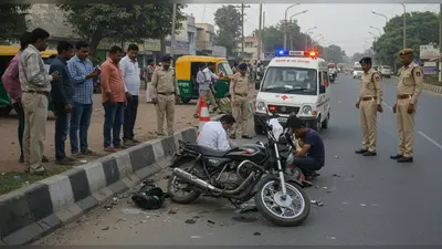 कानपुर में भीषण सड़क हादसा: डिवाइडर से टकराई तेज रफ्तार बाइक, फैक्टरी कर्मी की मौत, साथी घायल