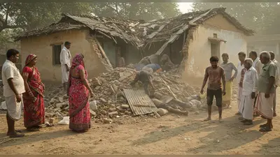 बाराबंकी में बड़ा हादसा: भरभराकर गिरा छप्परनुमा घर, एक युवक की दर्दनाक मौत; साथी गंभीर घायल
