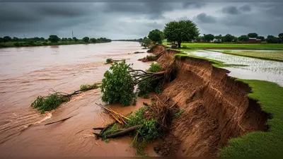 मऊ में सरयू का प्रलयंकारी रूप: खतरे के निशान से 10 सेंटीमीटर ऊपर बही नदी, तेजी से हो रहा कटान!