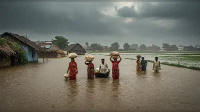 उत्तर प्रदेश में बारिश का कहर: 24 जिले बाढ़ की चपेट में, एक हफ़्ते तक राहत नहीं