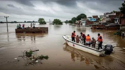 यूपी में रामगंगा का रौद्र रूप: 15 साल बाद मुरादाबाद में बाढ़ से हाहाकार, मेडिकल बोट से बचाव कार्य जारी