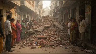 मथुरा में दर्दनाक हादसा: मकान की छत गिरने से मासूम भाई-बहन की मौत, सात लोग मलबे में दबे