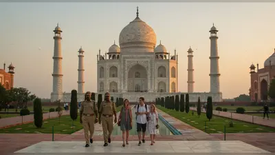 ताजमहल में VIP ट्रीटमेंट का खेल: विदेशी पर्यटकों को घुमाना पड़ा भारी, 10 पुलिसकर्मी दोषी
